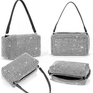 Black and Silver Women's Rhinestone Purse